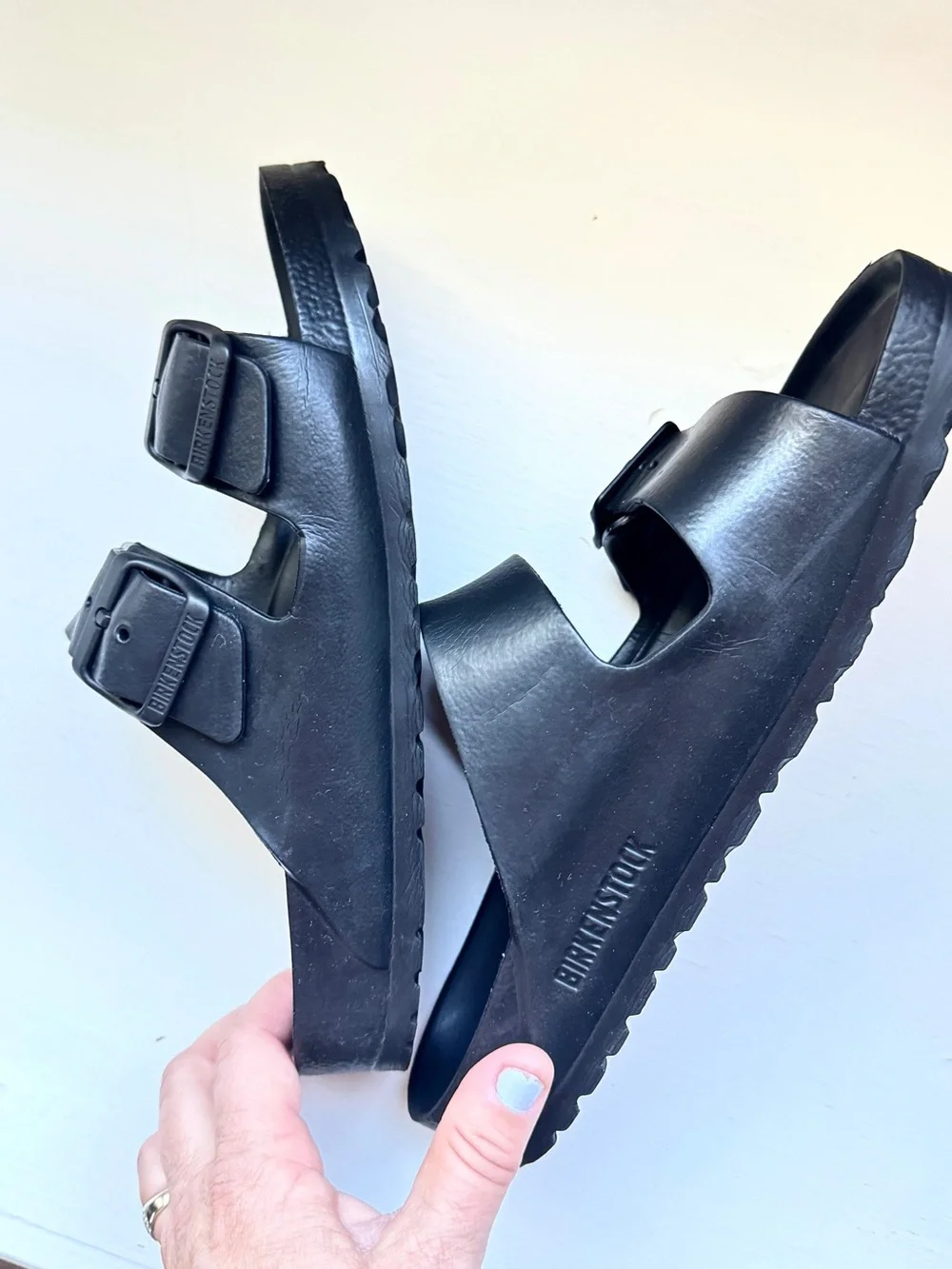 Birkenstock Kids Black Double Buckle EVA Sandals US size 7.5 EU size 38